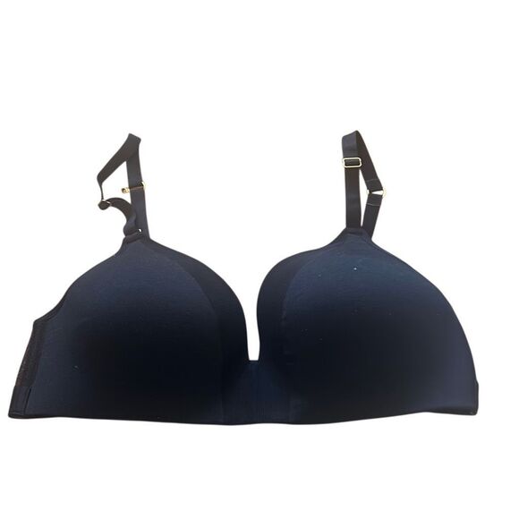 Black Wireless T-Shirt Bra Everyday Comfort Adjustable Straps‎ - Picture 1 of 8